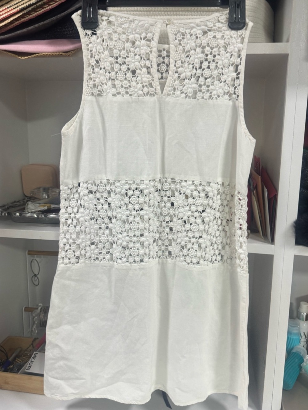 White linen beach cover dress - Picture 4 of 4